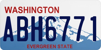 WA license plate ABH6771