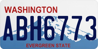 WA license plate ABH6773