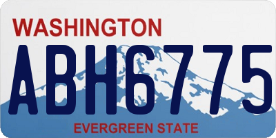 WA license plate ABH6775