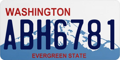 WA license plate ABH6781
