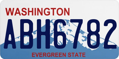 WA license plate ABH6782