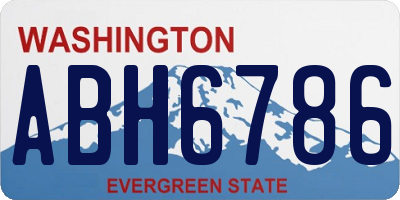 WA license plate ABH6786