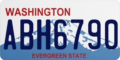 WA license plate ABH6790
