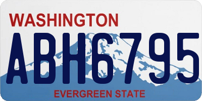 WA license plate ABH6795