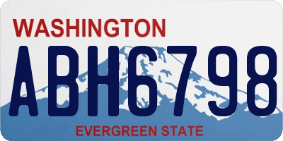 WA license plate ABH6798