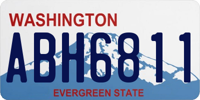 WA license plate ABH6811
