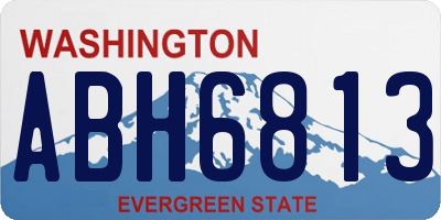 WA license plate ABH6813