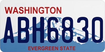WA license plate ABH6830