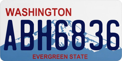 WA license plate ABH6836