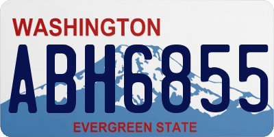 WA license plate ABH6855