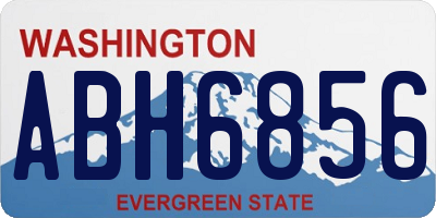 WA license plate ABH6856