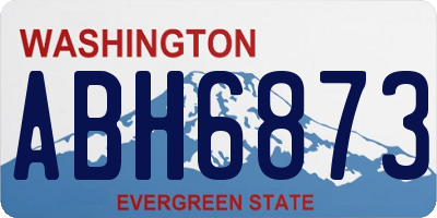 WA license plate ABH6873