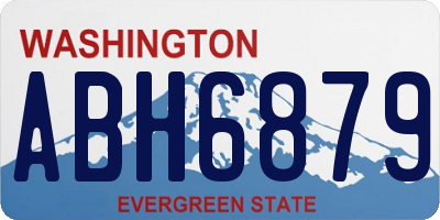 WA license plate ABH6879