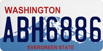 WA license plate ABH6886