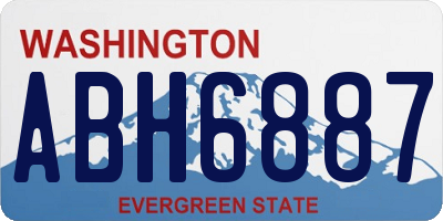 WA license plate ABH6887