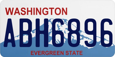 WA license plate ABH6896