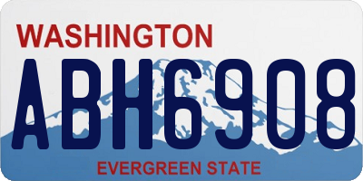 WA license plate ABH6908