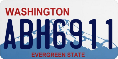 WA license plate ABH6911
