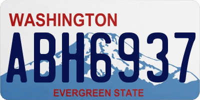 WA license plate ABH6937