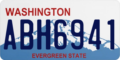 WA license plate ABH6941