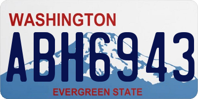 WA license plate ABH6943
