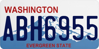 WA license plate ABH6955