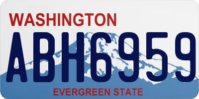 WA license plate ABH6959