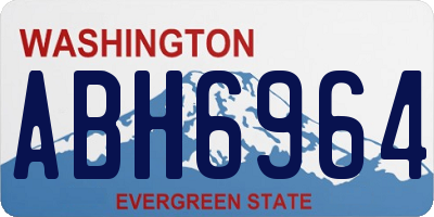 WA license plate ABH6964
