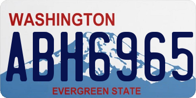 WA license plate ABH6965