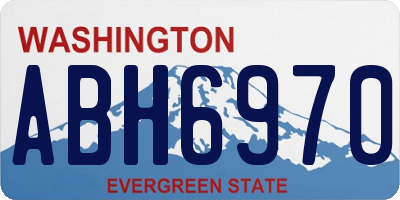 WA license plate ABH6970