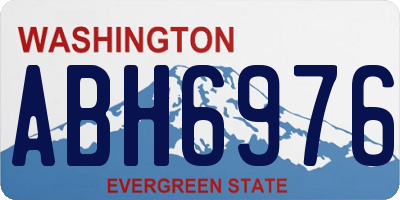 WA license plate ABH6976