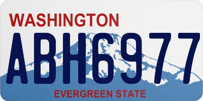 WA license plate ABH6977