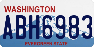 WA license plate ABH6983