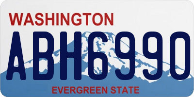 WA license plate ABH6990