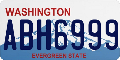 WA license plate ABH6999