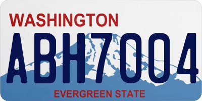 WA license plate ABH7004