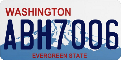 WA license plate ABH7006