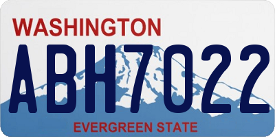 WA license plate ABH7022