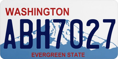 WA license plate ABH7027