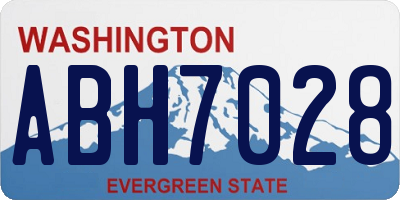 WA license plate ABH7028