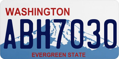 WA license plate ABH7030