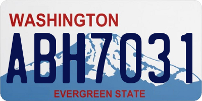 WA license plate ABH7031