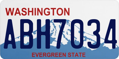 WA license plate ABH7034