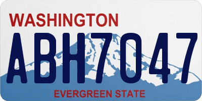 WA license plate ABH7047