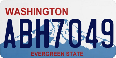 WA license plate ABH7049