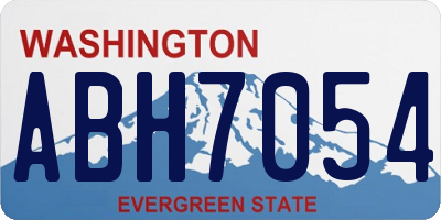 WA license plate ABH7054