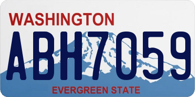 WA license plate ABH7059