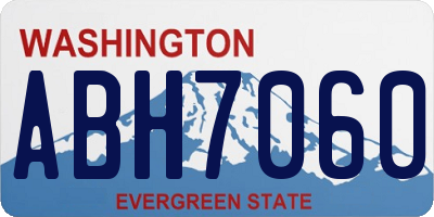 WA license plate ABH7060