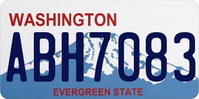 WA license plate ABH7083