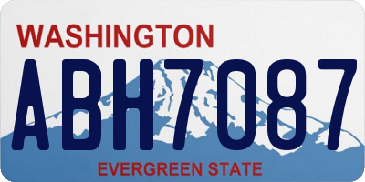WA license plate ABH7087